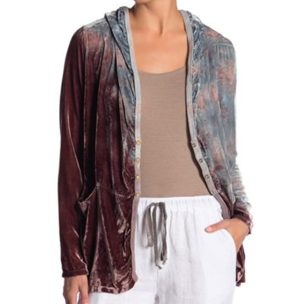 Johnny Was ‘Ashton’ Hooded Velvet Jacket - Small